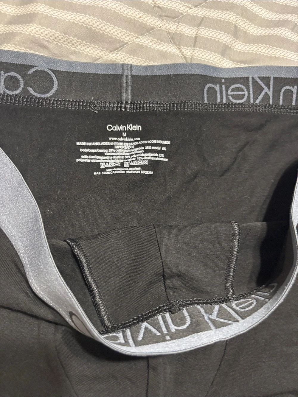 Calvin Klein Black Boxer Briefs with Gray Waistband